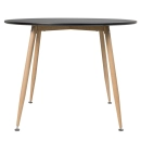 Mesa de Jantar e cozinha Redonda 100 cm Clarice com Tampo em MDF Laqueado - Preto