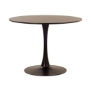 Mesa de Jantar e cozinha Redonda 100 cm Tulipa com Tampo em MDF Laqueado - Preto