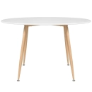 Mesa de Jantar e cozinha Redonda 120 cm Clarice com Tampo em MDF Laqueado - Branco