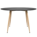 Mesa de Jantar e cozinha Redonda 120 cm Clarice com Tampo em MDF Laqueado - Preto