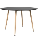 Mesa de Jantar e cozinha Redonda 120 cm Clarice com Tampo em MDF Laqueado - Preto