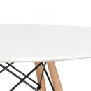 Mesa de Jantar e cozinha Redonda 120 cm Eames Eiffel com Tampo em MDF Laqueado - Branco