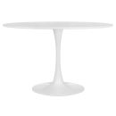 Mesa de Jantar e cozinha Redonda 120 cm Tulipa com Tampo em MDF Laqueado - Branco