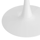 Mesa de Jantar e cozinha Redonda 120 cm Tulipa com Tampo em MDF Laqueado - Branco