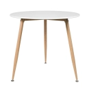 Mesa de Jantar e cozinha Redonda 80 cm Clarice com Tampo em MDF Laqueado - Branco