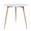 Mesa de jantar redonda 80 cm branco + 3 cadeiras Clarice Nest Branco