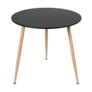 Mesa de jantar redonda 80 cm preto + 3 cadeiras Clarice Cloe Preto