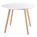 Mesa de jantar redonda Leda 100 cm - Branco
