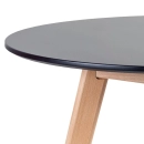 Mesa de jantar redonda Leda 100 cm - Preto