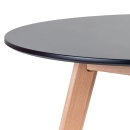 Mesa de jantar redonda Leda 80 cm - Preto