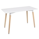 Mesa de Jantar Retangular Eames 60 x 120 cm + 2 Cadeiras Eiffel DSW - Branco