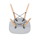 Mesa de Jantar Retangular Eames 60 x 120 cm + 2 Cadeiras Eiffel DSW - Cinza claro