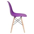 Mesa de Jantar Retangular Eames 60 x 120 cm + 2 Cadeiras Eiffel Dsw - Roxo