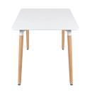 Mesa de jantar retangular Eames 80 x 140 cm + 6 cadeiras Eiffel DSW - Nude