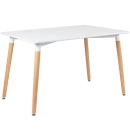 Mesa de jantar retangular Eames 80 x 140 cm + 6 cadeiras Eiffel DSW - Preto