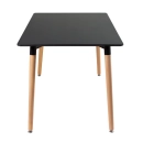 Mesa de jantar retangular Eames 80 x 140 cm preto + 6 cadeiras Eiffel Dsw - Preto