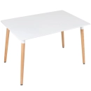 Mesa de jantar retangular Eames Eiffel com tampo de Mdf 80 x 120 cm - Branco