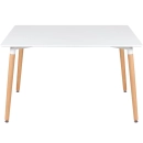 Mesa de jantar retangular Eames Eiffel com tampo de Mdf 80 x 120 cm - Branco