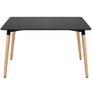Mesa de jantar retangular Eames Eiffel com tampo de Mdf 80 x 120 cm - Preto
