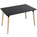 Mesa de jantar retangular Eames Eiffel com tampo de Mdf 80 x 120 cm - Preto