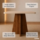 Mesa de jantar Siena Laráz Quadrada com tampo Off White 90x90 cm