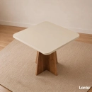 Mesa de jantar Siena Laráz Quadrada com tampo Off White 90x90 cm