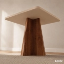 Mesa de jantar Siena Laráz Quadrada com tampo Off White 90x90 cm