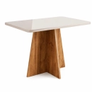 Mesa de jantar Siena Laráz Retangular com tampo Off White 120x80 cm