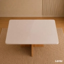 Mesa de jantar Siena Laráz Retangular com tampo Off White 120x80 cm