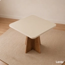 Mesa de jantar Siena Laráz Quadrada com tampo Off White 90x90 cm