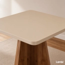 Mesa de jantar Siena Laráz Quadrada com tampo Off White 90x90 cm