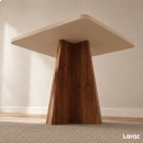 Mesa de jantar Siena Laráz Quadrada com tampo Off White 90x90 cm