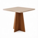 Mesa de jantar Siena Laráz Quadrada com tampo Off White 90x90 cm