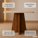 Mesa de jantar Siena Laráz Quadrada com tampo Off White 90x90 cm