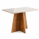 Mesa de jantar Siena Laráz Retangular com tampo Off White 120x80 cm