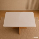 Mesa de jantar Siena Laráz Retangular com tampo Off White 120x80 cm