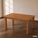 Mesa de Jantar Valência Laráz Retangular com tampo em Madeira 135x75 cm