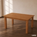 Mesa de Jantar Valência Laráz Retangular com tampo em Madeira 135x75 cm