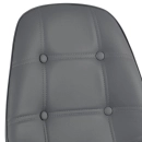 Mesa Eames com tampo de vidro 120 cm + 6 cadeiras estofadas Eiffel Botonê - Cinza Escuro