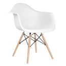 Mesa redonda Eames 100 cm branco + 3 cadeiras Eiffel DAW - Branco