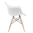 Mesa redonda Eames 100 cm branco + 3 cadeiras Eiffel DAW - Branco