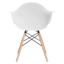 Mesa redonda Eames 100 cm branco + 3 cadeiras Eiffel DAW - Branco