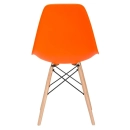 Mesa redonda Eames 100 cm branco + 4 cadeiras Eiffel DSW - Laranja