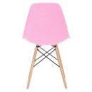 Mesa redonda Eames 100 cm branco + 4 cadeiras Eiffel DSW - Rosa Claro