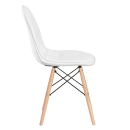 Mesa redonda Eames 100 cm branco + 4 cadeiras estofadas Eiffel Botonê - Branco
