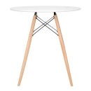 Mesa redonda Eames 70 cm + 2 cadeiras Eiffel DSW - Vermelho