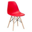 Mesa redonda Eames 70 cm + 2 cadeiras Eiffel DSW - Vermelho