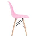 Mesa redonda Eames 70 cm + 3 cadeiras Eiffel DSW - Rosa