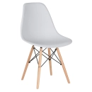 Mesa redonda Eames 70 cm + 4 cadeiras Eiffel DSW - Cinza claro