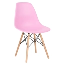Mesa redonda Eames 70 cm + 4 cadeiras Eiffel DSW - Rosa